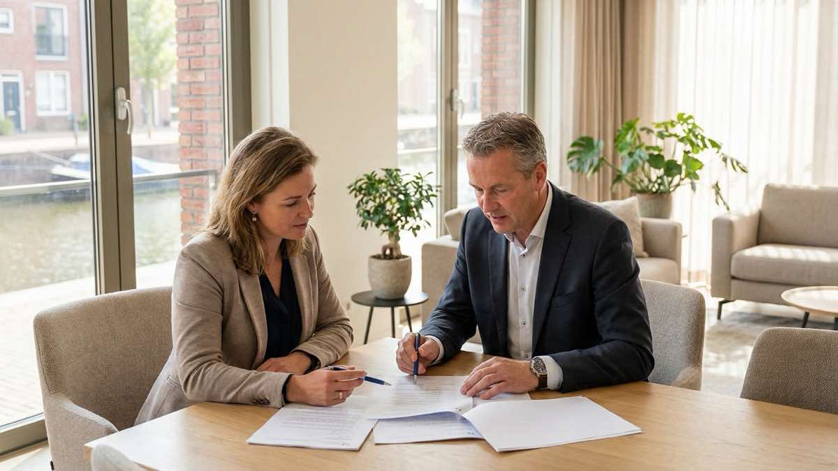 Jurist bespreekt kosten vaststellingsovereenkomst met ondernemer